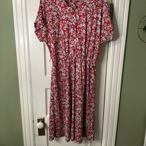Vintage floral workwear dress